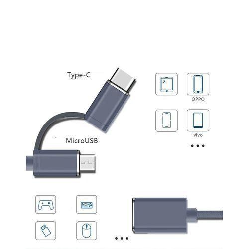 2-in-1 USB C/Micro To USB Adapter USB To Android OTG Adapter
