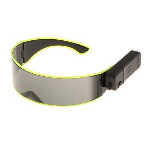 LED Luminous Sunglasses Electronic Visor Glasses Colorful Shades Green