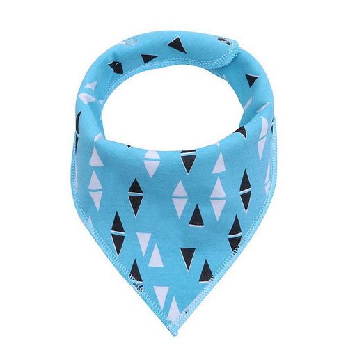 Cotton Baby Bib Towel Triangular Rotating Multi-function Bib Waterproof Bibs New,The Blue Triangle NO5111