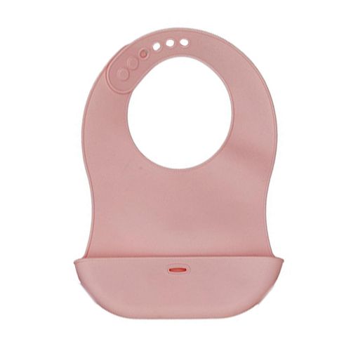Baby Food-Catching Silicone Bib BPA Free Food-Grade Children Eating Aprons for Toddlers Feeding Traveling Outdoor Use,Pink NO5112