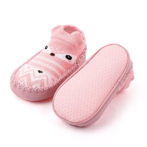 Cartoon Newborn Baby Kids Toddler AntiSlip Socks Slipper Home Crib Shoes Boots