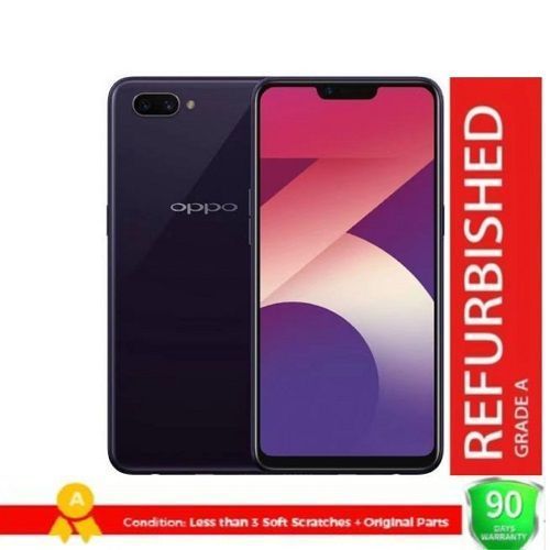 RENEWED OPPO A3S Refurbished 64GB + 4GB RAM - 4G LTE Dual Card - 6.2-inch Display - Face Unlock (purple)