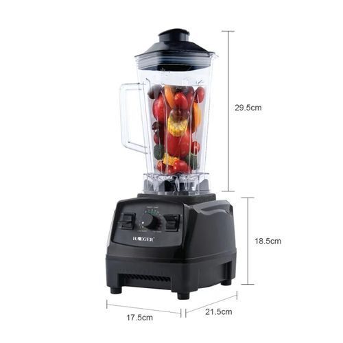 Powerful 2 Liters Plastic Fruit Blender With Sharp Blades-Transparent