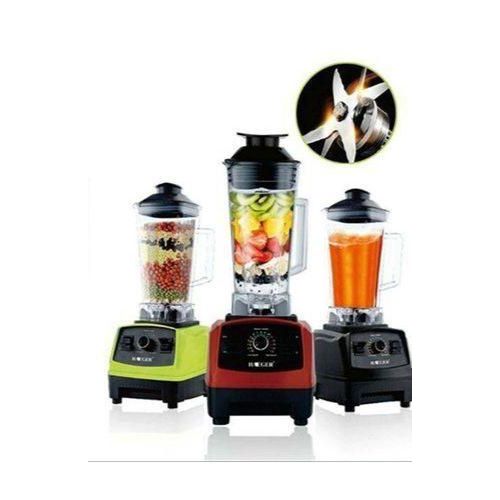 Powerful 2 Liters Plastic Fruit Blender With Sharp Blades-Transparent