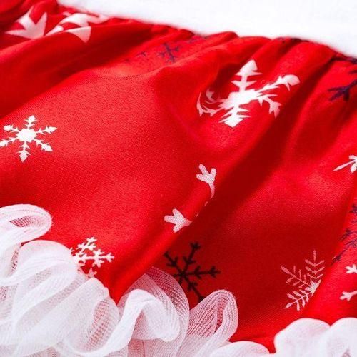 Fourpiece Baby Snowflake Longsleeved Dress Color:Eye Christmas Tree Size:80