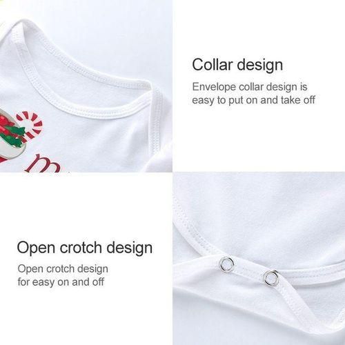 Fourpiece Baby Snowflake Longsleeved Dress Color:Eye Christmas Tree Size:80