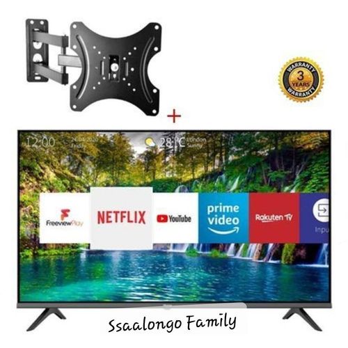 Hisense 40" Smart TV + Swivel, 2024 Model, Tilt & Adjustable Wall Mount Bracket - Black