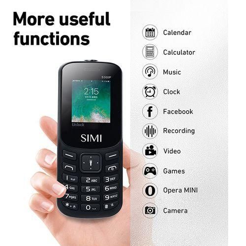 SIMI S300P Feature Phone 1.77inch Dual SIM Card 1050mAh