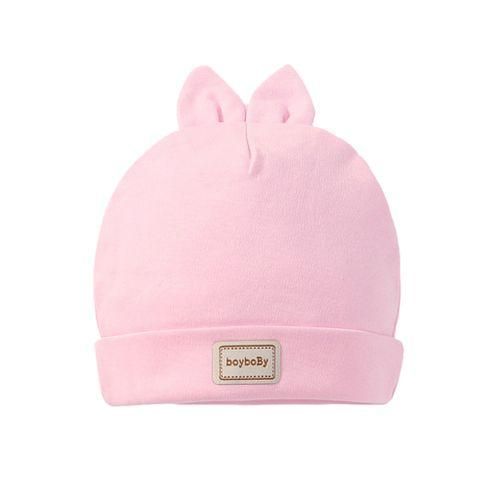 Cute Newborn Baby Boys Girls Kid Cartoon HatsTriangle Bibs Sets Pink