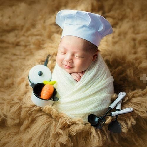 Wrap 1 Born Babies Photography Clothing Chef Theme Set