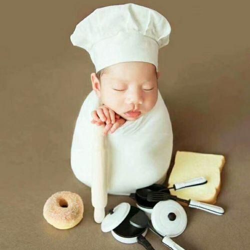 Wrap 1 Born Babies Photography Clothing Chef Theme Set