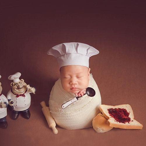 Wrap 1 Born Babies Photography Clothing Chef Theme Set