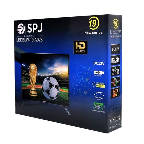 SPJ 19 Inch AC/DC Full Screen Analog Tv (Solar Compatible) - Black