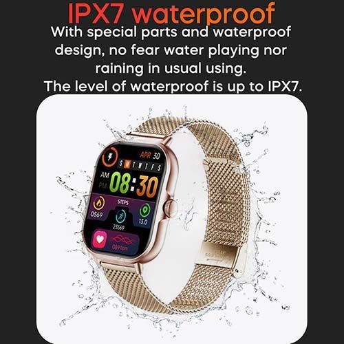 2.09 Smart Watch Full Touch Screen - Business Gold Steelbelt