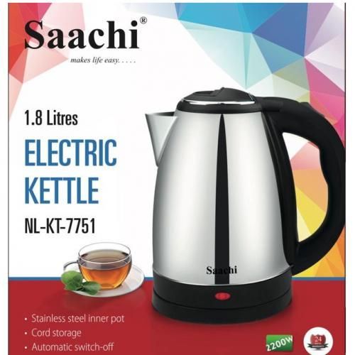 Saachi Electric Heat Kettle 1.8 Litres Thermos Cup 0.5ltrs-Silver