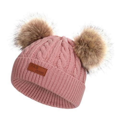 Boys Girls Hat Thick Warm Winter Soft Cotton Knitted