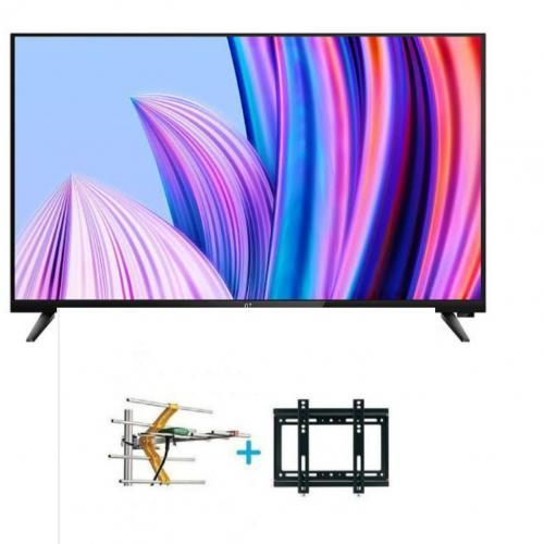 32' Flat Screen Tv Inbuilt Free To Air + Mount + Antenna Black