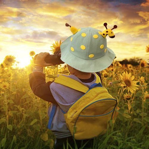 Bucket Hat For Kids Unisex Kids Visor Beach Hat For Trips Green