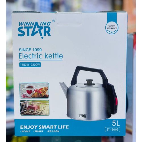 Winning star ST-6005 Electric Kettle Overheat Protection 5L - 1850-2200W