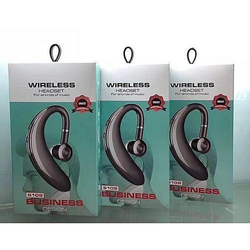 S109 Hook Wireless Earphone Hands-free Headphone - Black