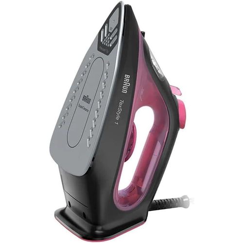 Braun TexStyle 1 Steam Iron With Turbo Model 2000W SI1070PU- Pink/Black- 1 YEAR WARRANTY