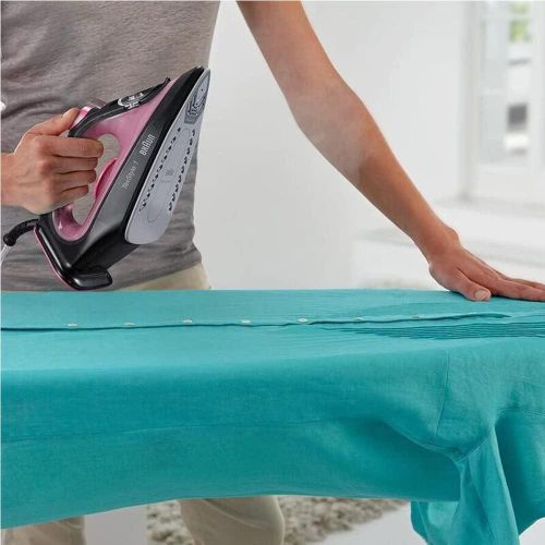 Braun TexStyle 1 Steam Iron With Turbo Model 2000W SI1070PU- Pink/Black- 1 YEAR WARRANTY