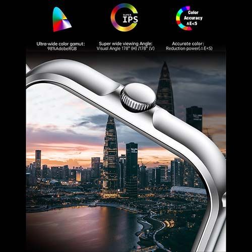2.09 Smart Watch Fulltouchscreen - Business Silversteel Belt-Grey