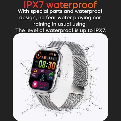 2.09 Smart Watch Fulltouchscreen - Business Silversteel Belt-Grey