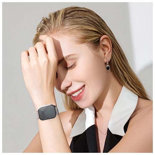 2.09 Smart Watch Fulltouchscreen - Business Silversteel Belt-Grey