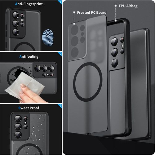 Samsung Skin-feel Matte Magnetic Phone Case, Anti-fall, Suitable For Samsung Galaxy S20/21/22/23ultra