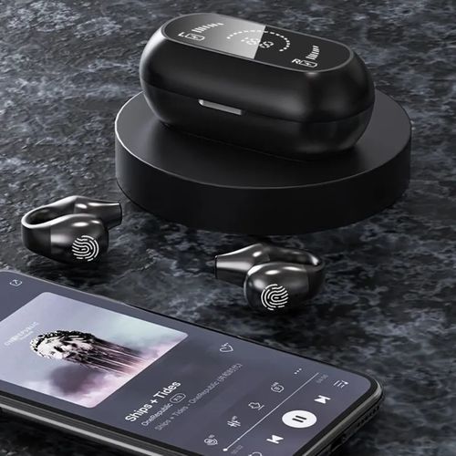 S03 Ouch Clip Digital Display BluetoothEarphones 5.2 -black