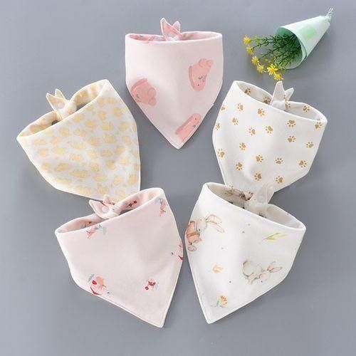 5pcs Baby Bibs Triangle Babador Feeding Smock Infant Burp