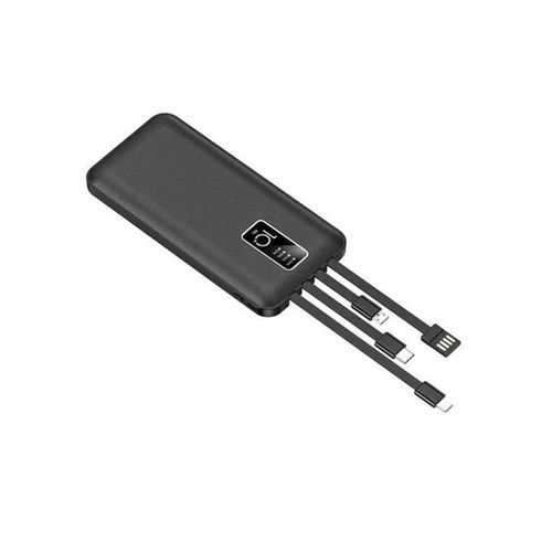 Fast Charging Power Bank For Charging 4 Devices At Once 10000mAh-Black/White