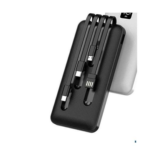 Portable Fast Charging Power Bank Battery Pack (10,000mAh) - Black