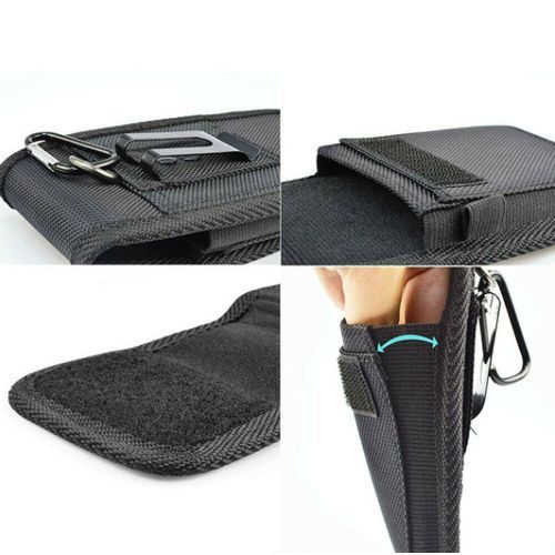 Men's Mobile Phone Case Belt Clip Wallet，Phone Pouch - Black