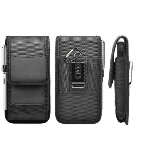 Men's Mobile Phone Case Belt Clip Wallet，Phone Pouch - Black