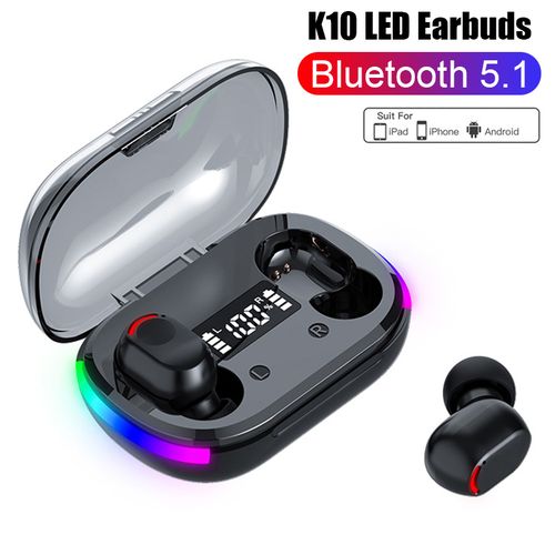 Wireless Earphones LED Digital Display Noise Reduction Headset