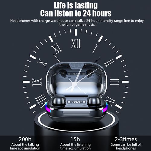 Wireless Earphones LED Digital Display Noise Reduction Headset