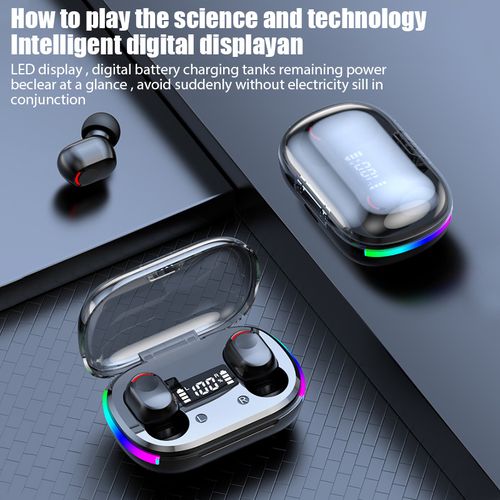 Wireless Earphones LED Digital Display Noise Reduction Headset