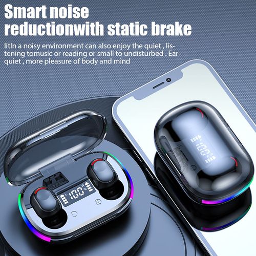 Wireless Earphones LED Digital Display Noise Reduction Headset