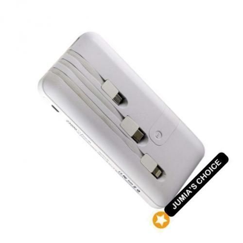 Digital Charging 10000mAh Power Bank - Black, White