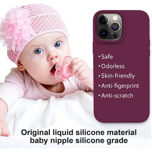Iphone 11 12 13 14 15 Pro Max X Xs Max Silicone Shockproof Case Cover-Purple