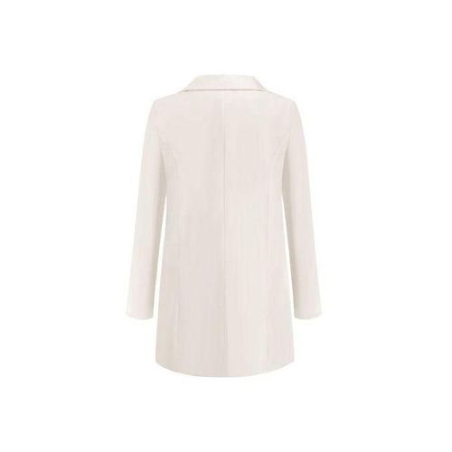 Women Jacket Suit Lapel Work Jacket Casual Suits Outwear For White 4XL