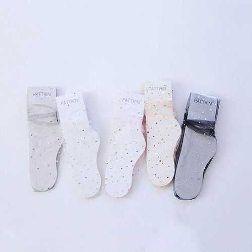 915 Generation Sequins Star Shiny Socks Female Fairy Transparent Harajuku