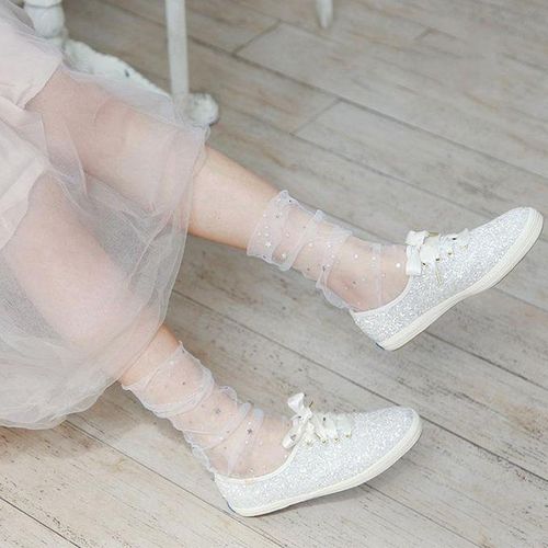 915 Generation Sequins Star Shiny Socks Female Fairy Transparent Harajuku