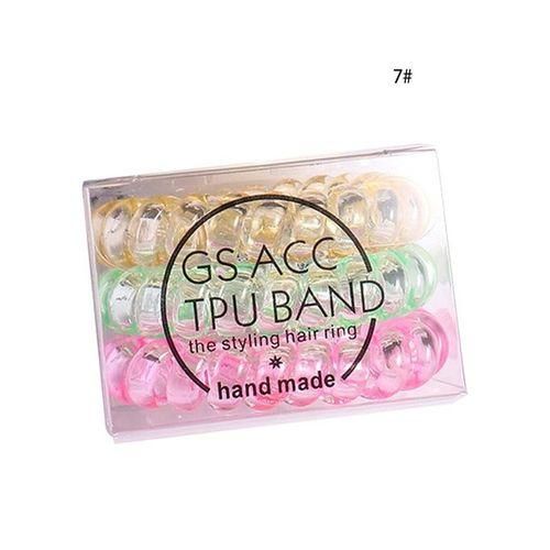 MT New Hair Rope Hair Ring Gradient Color Elastic Telephone Line Hair RingLight Tricolor