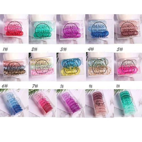 MT New Hair Rope Hair Ring Gradient Color Elastic Telephone Line Hair RingLight Tricolor