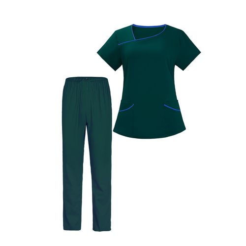 Women's Scrub Sets Elastic Scrubs Top And Pants M Size