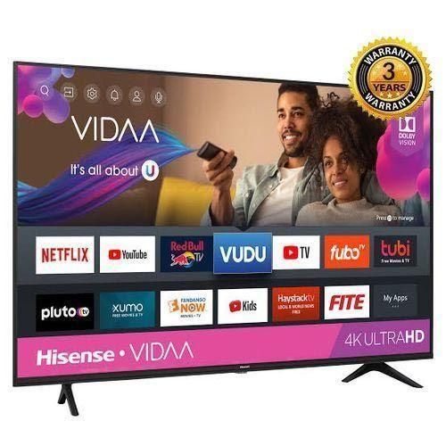 Hisense 50" Smart Free To Air, 4k with built-in WIFI & Bluetooth-Black