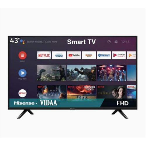 Hisense 43" Smart With Inbuilt Free To Air Channels Full HD LED TV - Black